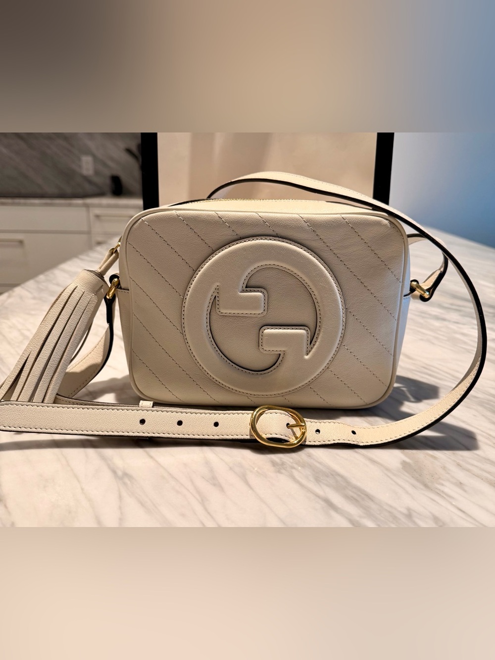 Gucci White/ivory blondie Leather Crossbody Bag - Picture 6 of 11